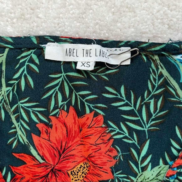 ABEL THE LABEL Midi Fantasy Tropical Dress Size XS Romantic Feminine Pretty - Picture 3 of 10